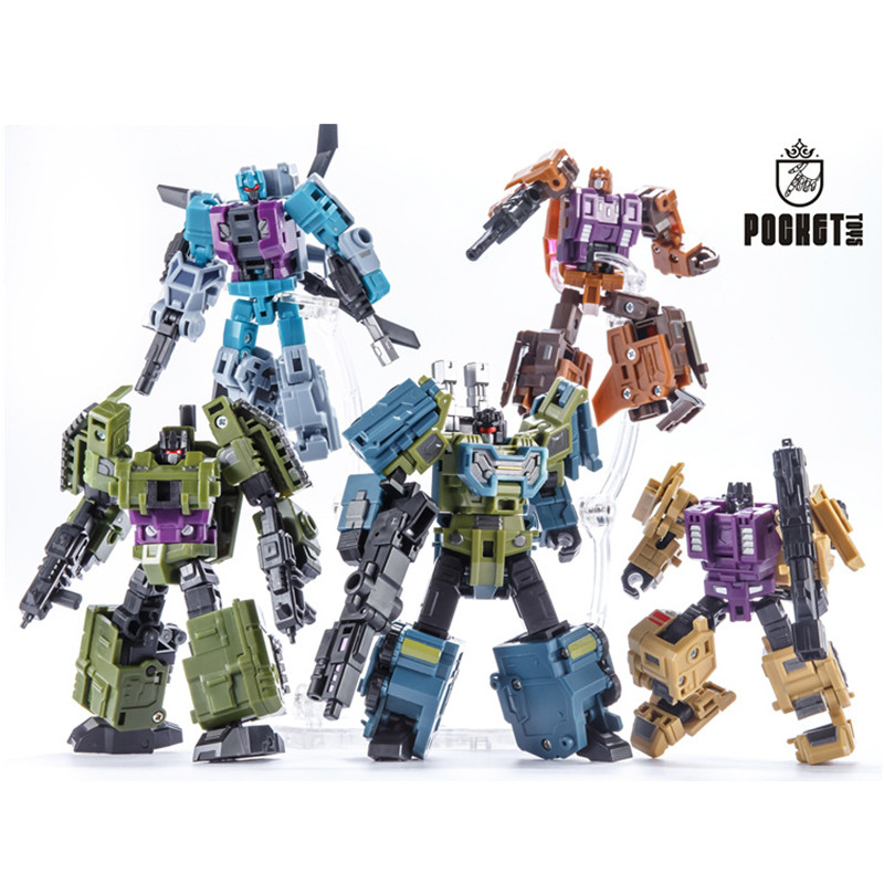 NEW PocketToys Transformation G1 PT-05 PT05 Bruticus 5IN1 Action Figure Robot Toys With Sticker Reta