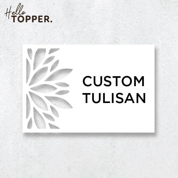 Custom Tulisan Sign Board Akrilik Uv Print Tanda Nama Pintu Ruangan Acrylic Signage Papan Murah