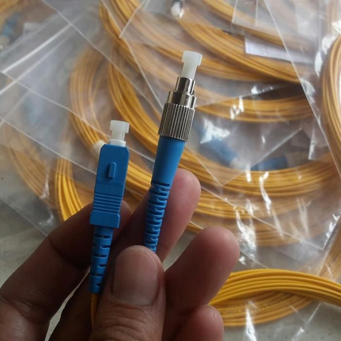 Patchcore Patchcord Sc Fc 10 Mtr Upc Sm No Brand Fiber Optic Redy Stok