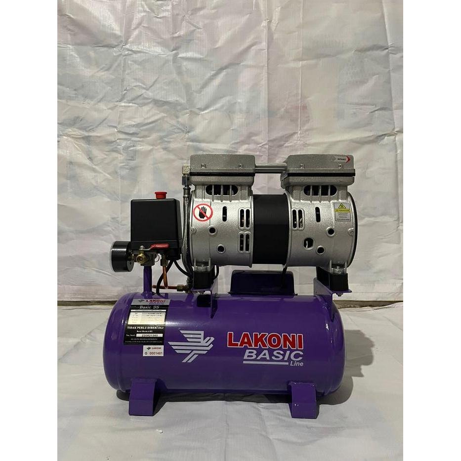 Lakoni Basic 9S Kompresor Udara Oilless Silent 0.75HP / Lakoni Basic 9 S