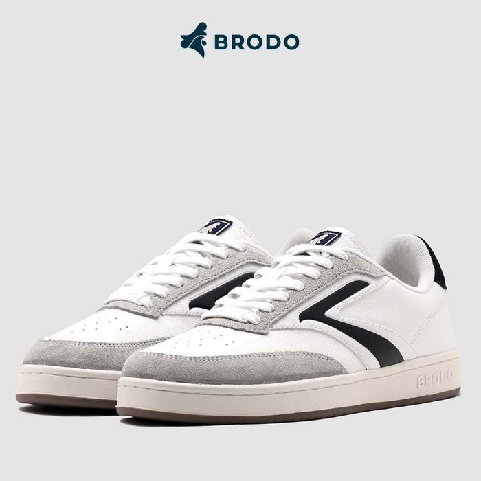 Brodo - Sneakers Ace Tennis Ivory Black