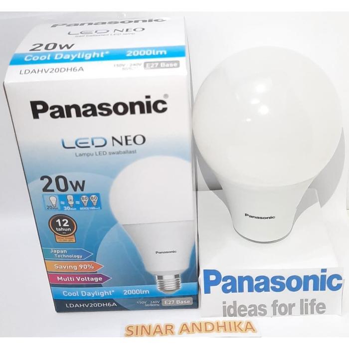 "New" Lampu Led Bulb Panasonic Neo Putih 20 Watt 2000Lm