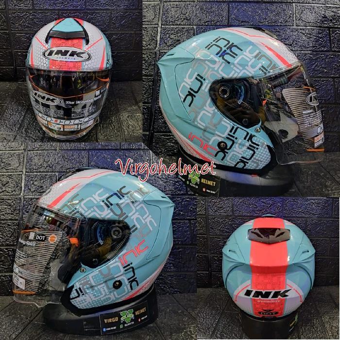 helm ink dynamic #4 aqua blue/fuxia