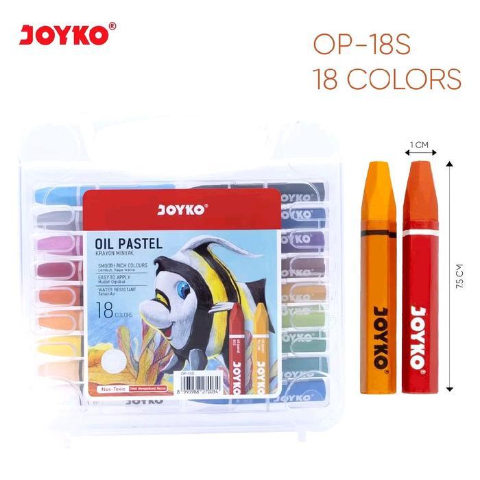 Crayon Krayon Minyak Oil Pastel Joyko 18 Warna Krayon Mewarnai Untuk Melukis Stationery perlengkapan