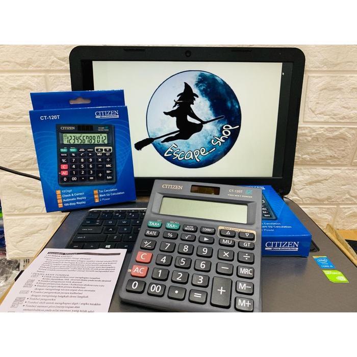 Kalkulator Citizen Type Ct 120 T - Calculator Citizen 12 Digit Ct-120T Terlaris