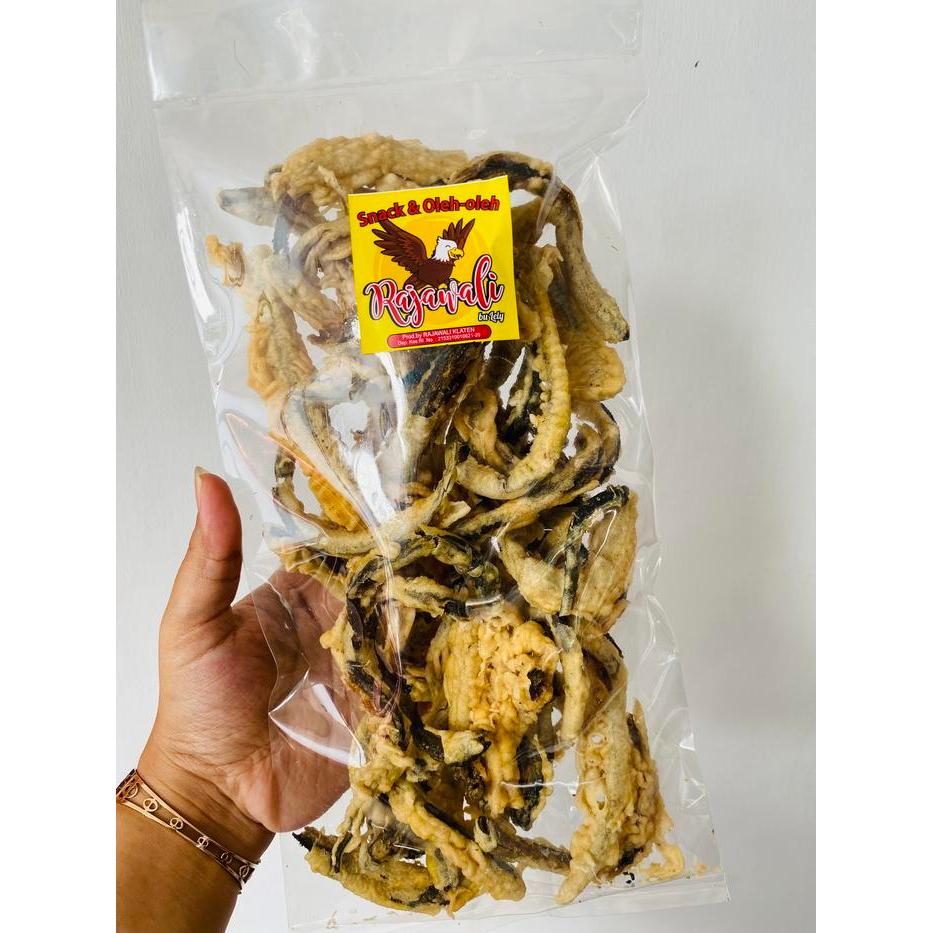 100gr KERIPIK BELUT PREMIUM RAJAWALI BU LELY oleh-oleh Jawa jogja belut crispy renyah gurih