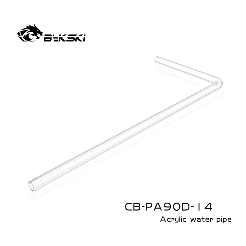 BYKSKI 4pcs/Lots PMMA Acrylic Hard Tube 90 Degrees Tube Transparent Thickness ( OD14mm ) + 2mm