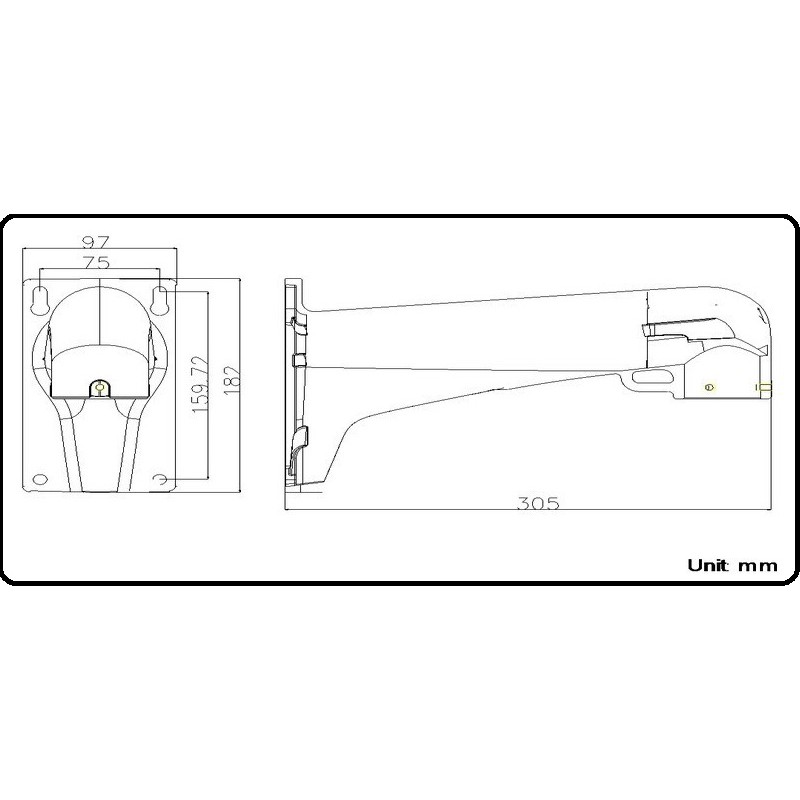 DS-1601ZJ DS-1602ZJ Outdoor Indoor CCTV Camera Bracket Wall Mount Aluminum Alloy For Speed Dome PTZ