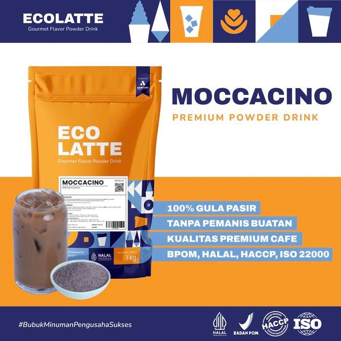 Terlaris Ecolatte Moccacino 1Kg Bubuk Serbuk Minuman Powder Drink Aneka Rasa Murah Instan Untuk