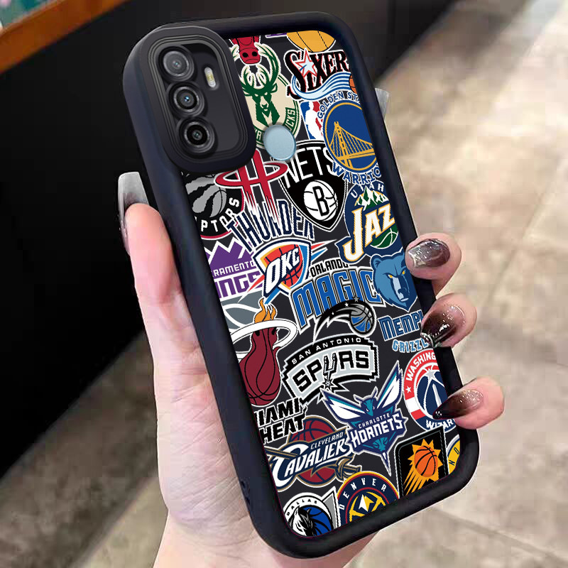 Casing Hp untuk OPPO A53 A53s A32 A33 2020 A11s Case Basketball Fan Essential Style Kasing silikon C