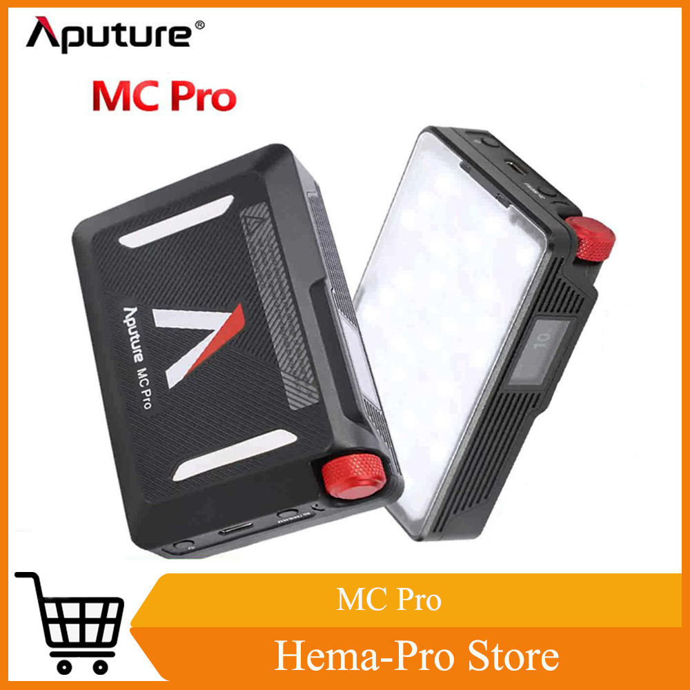 Aputure MC Pro RGBWW LED Video Light 2000K-10000K, IP65, with Magnetic Diffuser for Studio, Vlog,