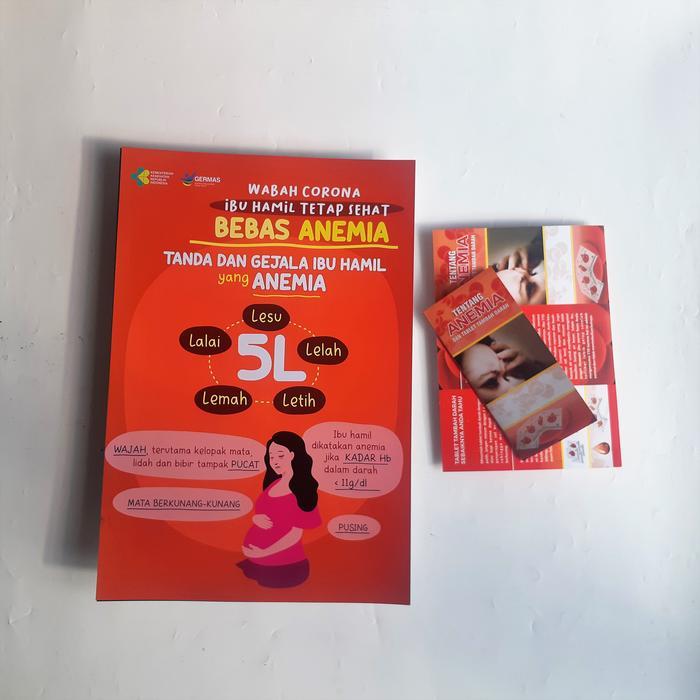 Poster Kesehatan - Poster Anemia Ibu Hamil 5 - Bonus Leaflet Anemia