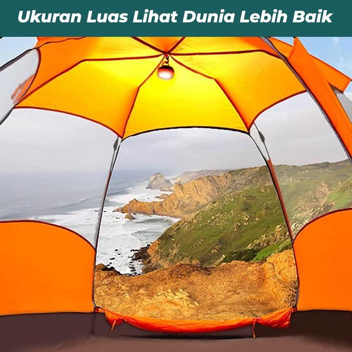 Brookwood Tenda Camping ZP-7 Kapasitas 3-5 Orang Tenda Otomatis Outdoor & Indoor Tenda Gunung