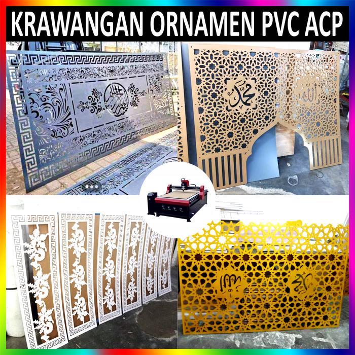 Krawangan Ornamen PVC ACP BESI Dinding Custom