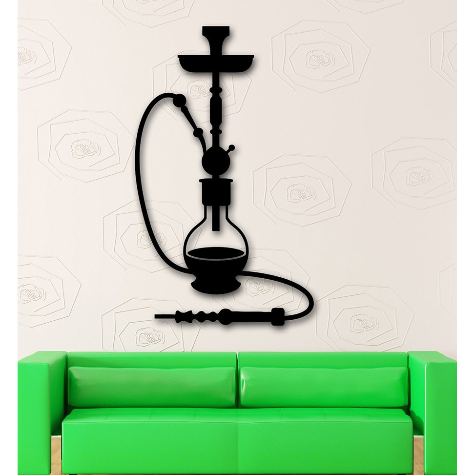 Hookah Shisha Arabic Culture Relax Smoke Wall Decal Sticker Home Decor Living Room Smoking Art Decal