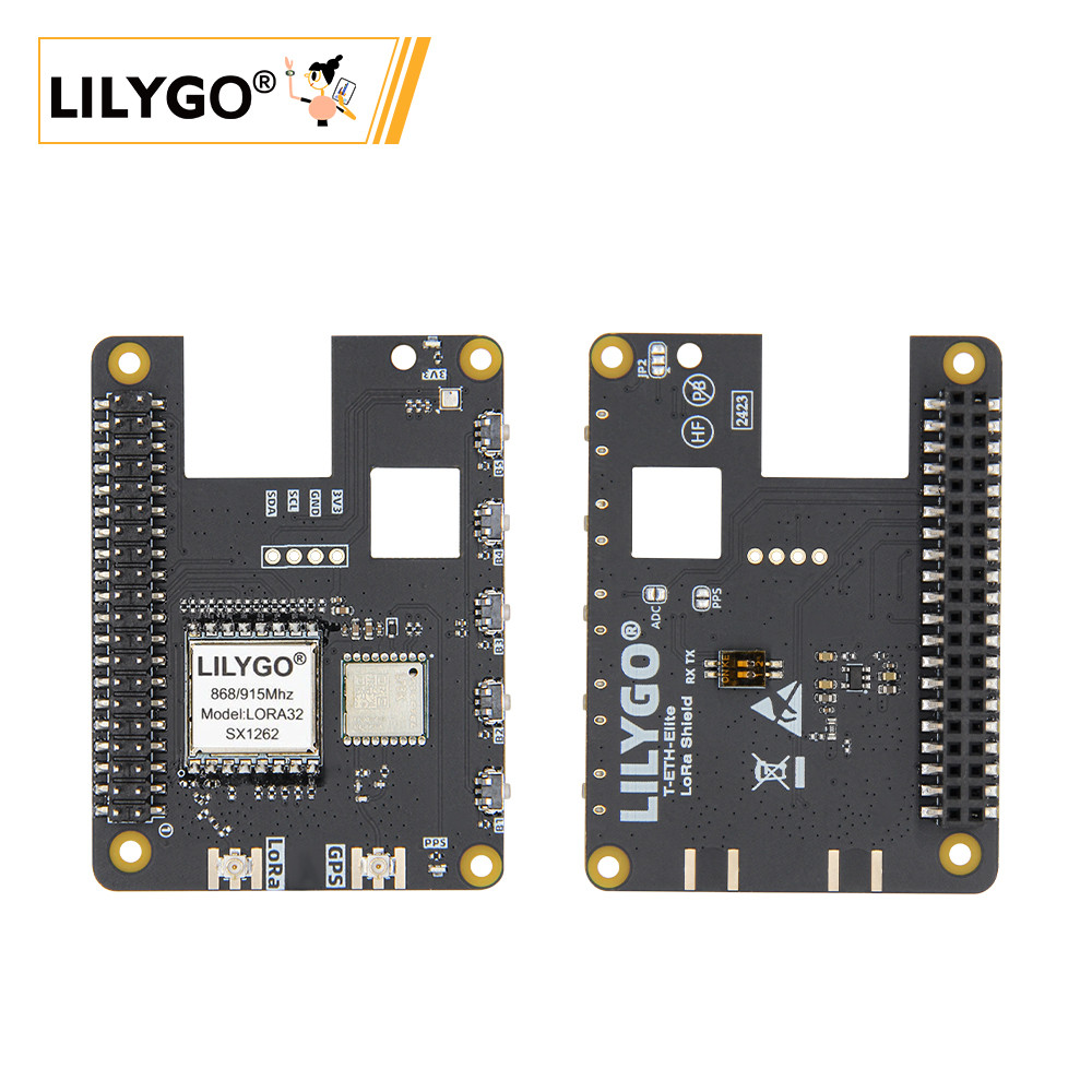 LILYGO ACCESSORIES LORA-SHIELD FOR T-ETH-ELITE WITH GPS, LR1121, SX1262, SX1276, SX1280, SUPPORTS