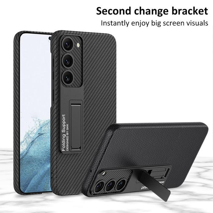 LEATHER CASING HP UNTUK Samsung Galaxy S22 ULTRA S23 /S23 PLUS S23 ULTRA GKK ULTRA THIN KICK STAND