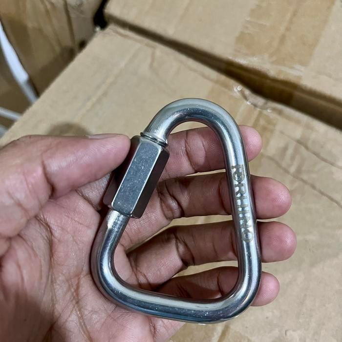 mailon rapid segitiga triangle carabiner safety screw lock for climbing rescue etc