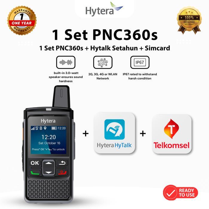 Hytera PoC Radio PNC360s Siap Pakai 1 Set Include Akun Hytalk dan SImcar Telkomsel