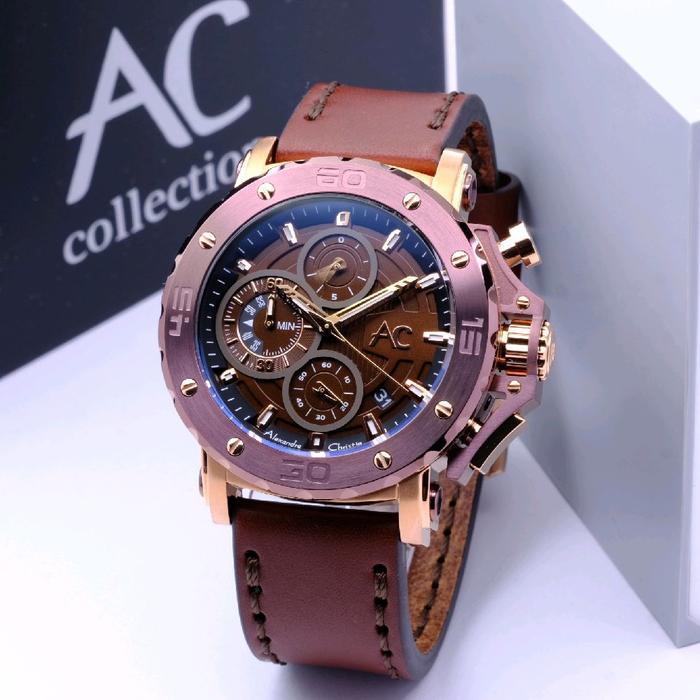 ALEXANDRE CHRISTIE AC 9205 BROWN ROSEGOLD. ORIGINAL Watches