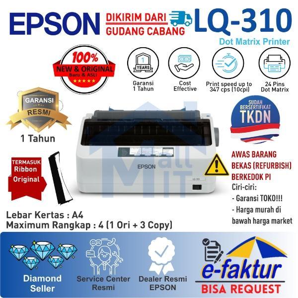 PRINTER EPSON DOMATRIX LQ310 LQ-310 LQ 310 GARANSI RESMI *