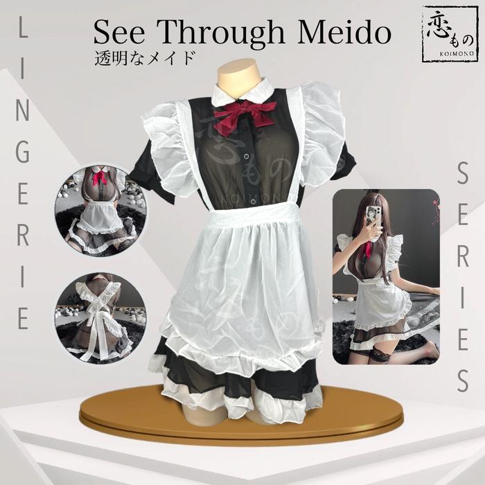 Diskon KOIMONO See-Through Meido - Sexy Japanese Style Transparant Lingerie / Lingerie Cosplay Maid