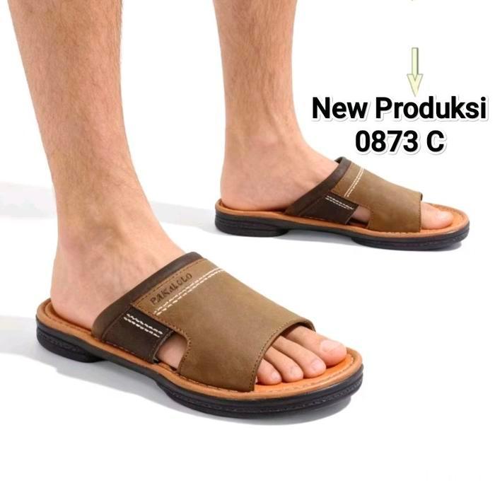 Pakalolo 0873 Original / Sandal Selop Pria Kulit Asli New/Arrival