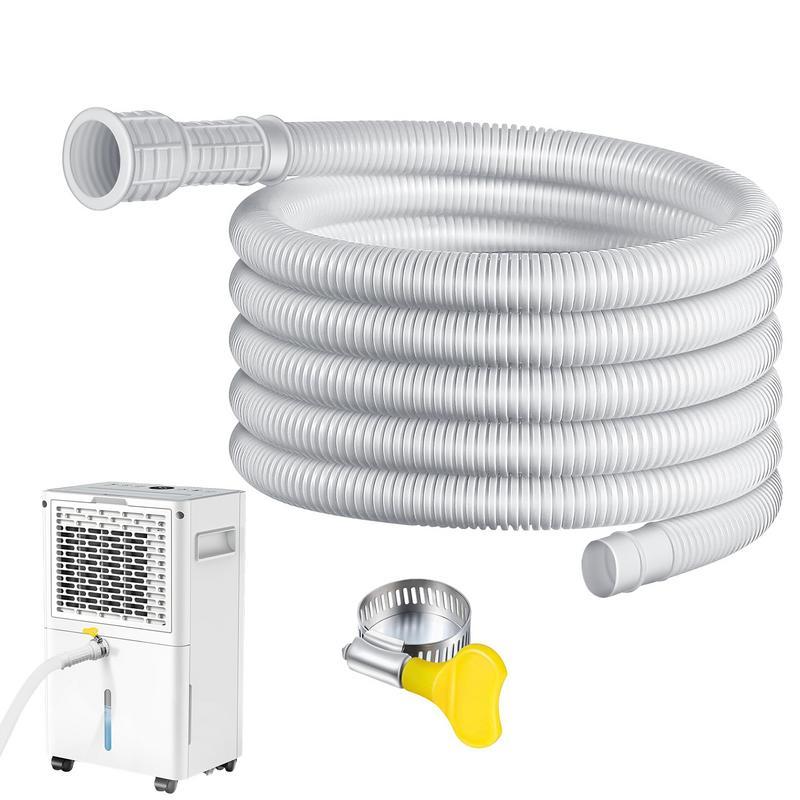 Flexible Dehumidifier Drain Hose Extension Pipe with Cuttable Rubber Adapter Air Conditioner Drainag