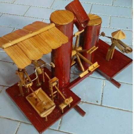Miniatur Air Mancur Bambu Kincir Bambu Jungkat Jungkit Hiasan Aquarium