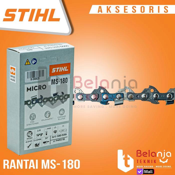 STIHL RANTAI MATA GERGAJI POTONG MS-180 16 INCH STIHL RANTAI POTONG MESIN GERGAJI CHAINSAW MS 180