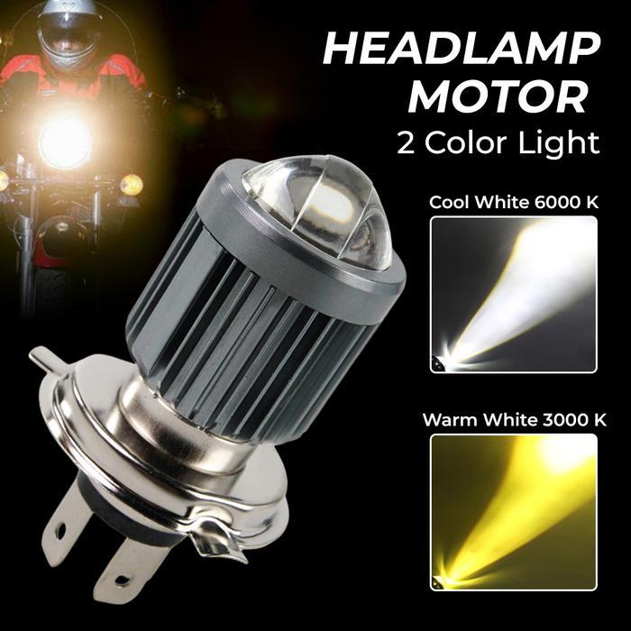 Lampu Motor Led Headlight 10000Lm H4 Csp 1 Pcs
