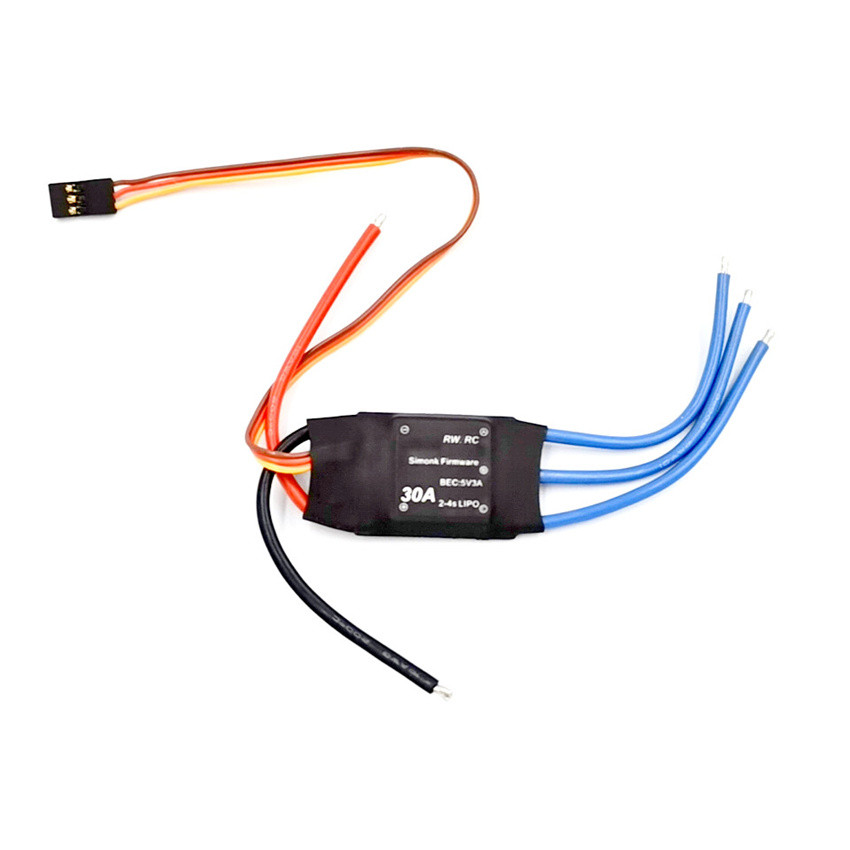 4 Pcs Rw.Rc Simonk 30A ESC 5V/3A BEC 2-4s LIPO 30A ESC For Traversing