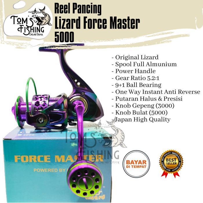 Murah Reel Pancing Lizard Force Master 3000 / 5000 (9+1 Bearing) Power Handle Toms Fishing