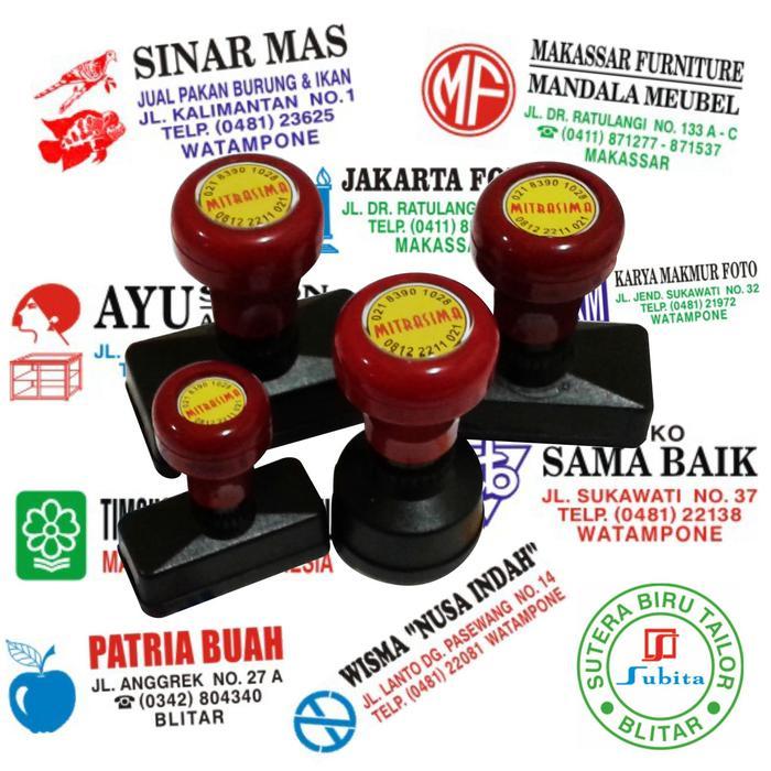 Terbaru! Stempel Otomatis / Stempel Warna 3 Warna Ukuran Standar
