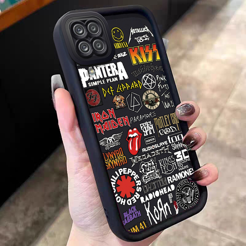 Casing Hp untuk Samsung Galaxy A12 4G A12 5G M12 F12 Case Racing Sticker Band Kasing silikon Cesing 