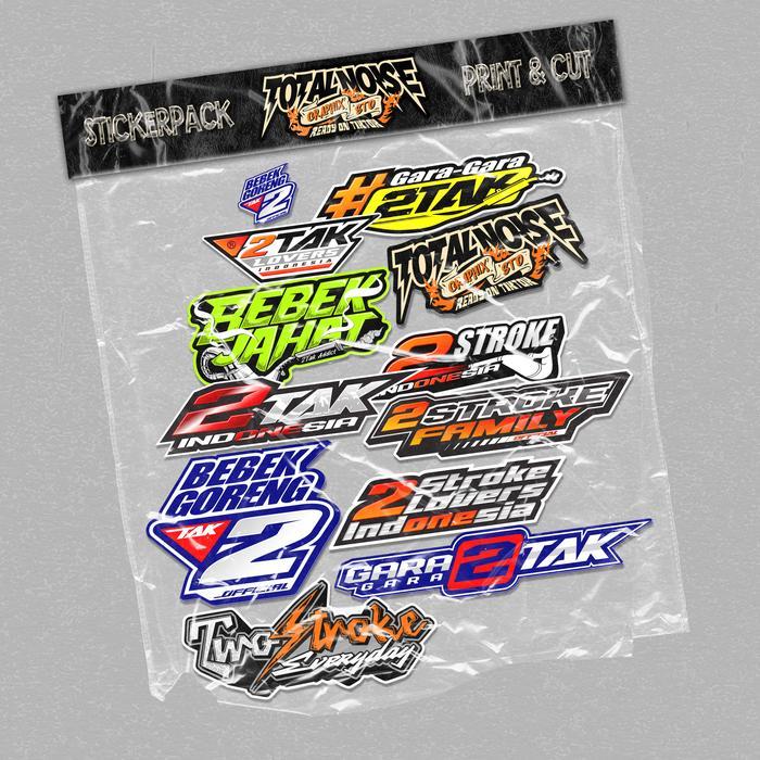STIKER PACK GARA GARA 2TAK, BEBEK JAHAT, BEBEK GORENG, TWO STROKE EVERYDAY, 2 STROKE LOVERS, DUA