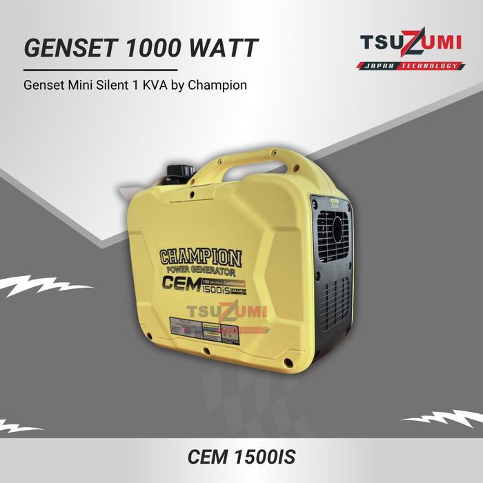 Genset Silent 1000 Watt Champion Inverter CEM 1500IS / Genset Mini Portable 1000 1200 Watt