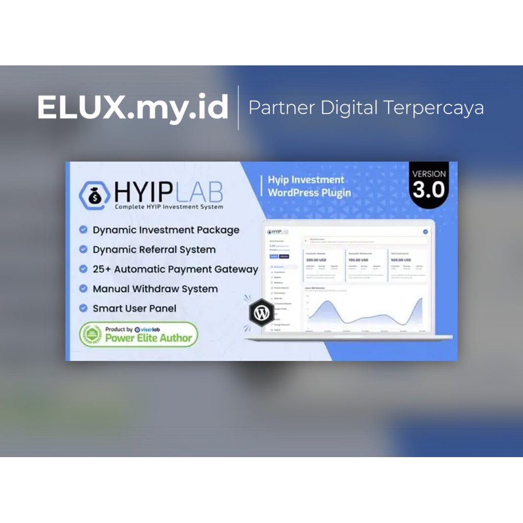 Hyiplab - Hyip Investment Wordpress Plugin Original Unlimited Domain Lifetime