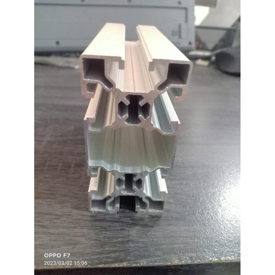 Aluminium Profile 4080 Light T-Slot Silver Per 6000mm
