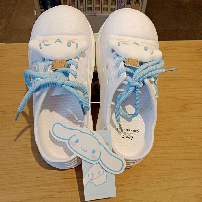Miniso Kuromi And Cinnamoroll Lace Up Clogs