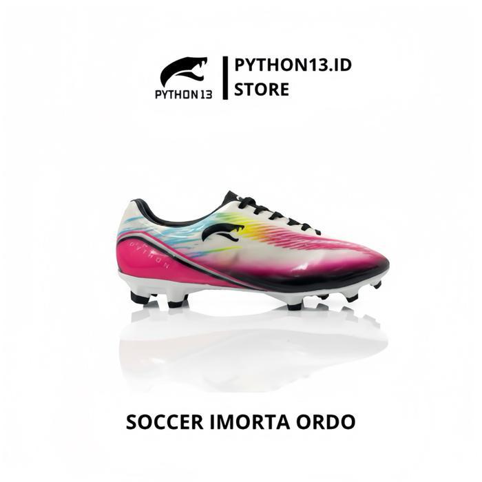 Python13 Sepatu Bola Imorta Ordo Original Ringan & Presisi - Pilihan Warna Terlengkap Black Red
