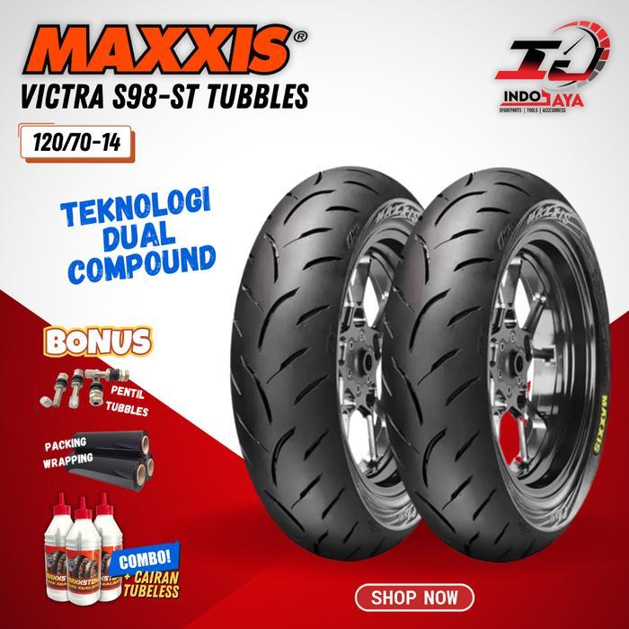 (FREE PENTIL) BAN LUAR MAXXIS VICTRA RING 14 120/70-14 / MAXXIS VICTRA MEDIUM SOFT COMPOUND TUBELESS