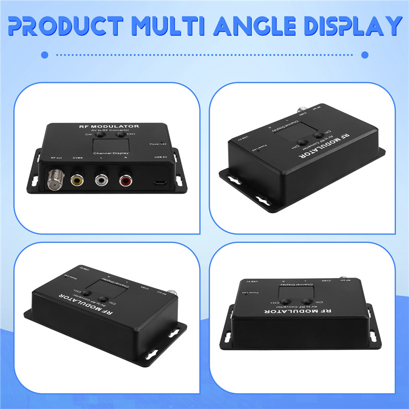 A13E-M60 RF Modulator AV To RF Converter UHF Modulator RF Signal Converter