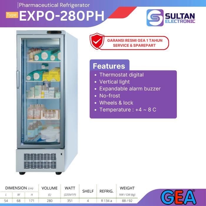 GEA Pharmaceutical Refrigerator EXPO-280PH / EXPO 280PH / EXPO280PH Kulkas untuk Farmasi