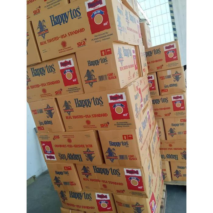 Terlaris 1 Karton Happy Tos Tortilla Chips Merah Isi 16 X 140G