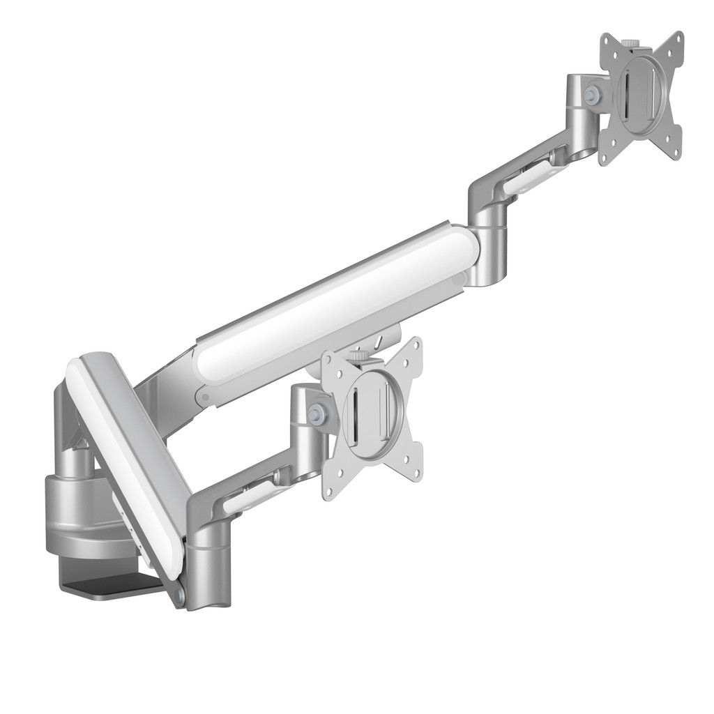Dual Monitor Arm Bracket Gas Spring Monitor Mounting Bracket with Adjustable Bracket