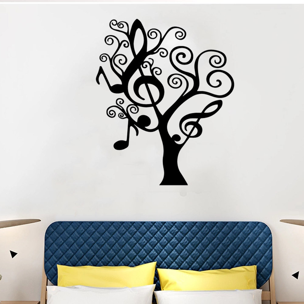 Music tree music note tree Wall Sticker Music Decal Mural wallstickers Home Decor Wallpaper Waterpro