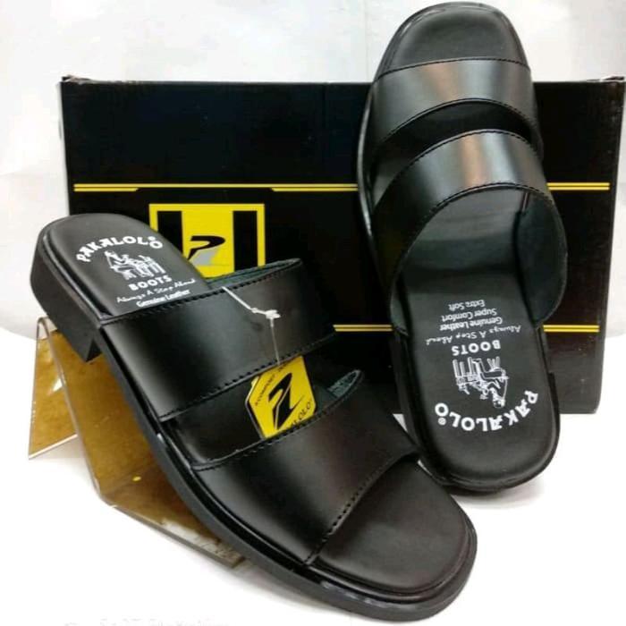 Pakalolo boots original sandal kulit asli 1913 black sandal cowok buat lebaran