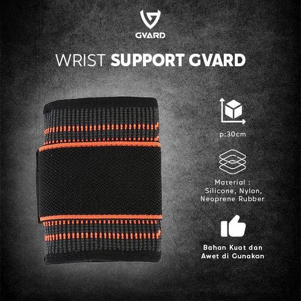 Gvard Wrist Support Deker Kain Lilit Orange/ Pelindung Pergelangan Tangan Sarung Tangan / Olahraga
