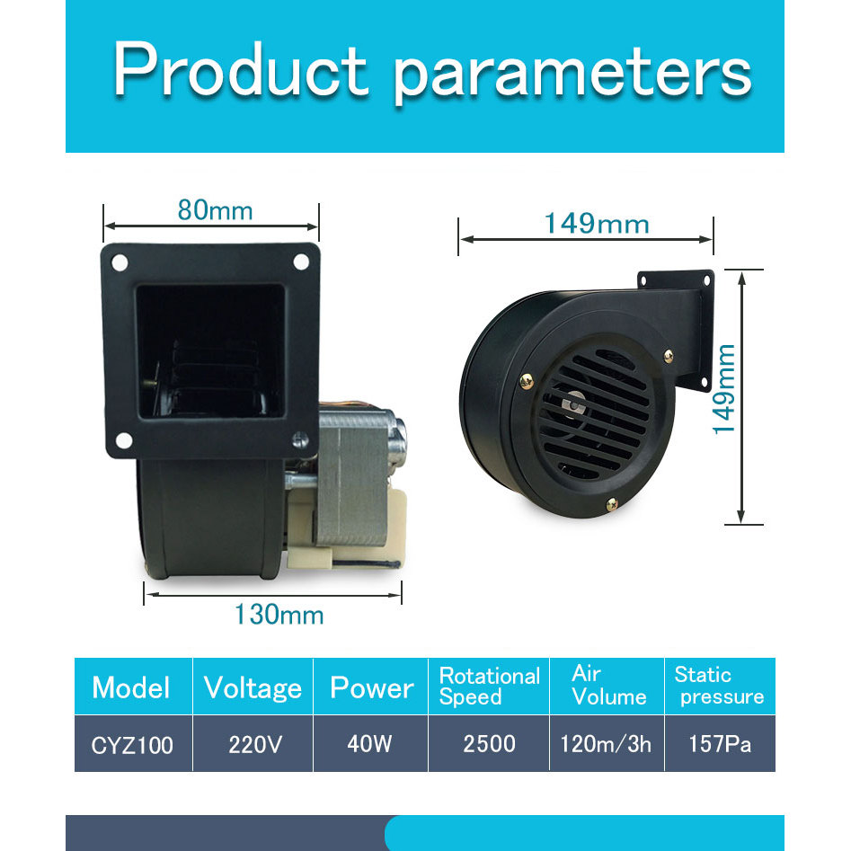 220V 40W Furnace Blower Air Blower Small Centrifugal Blower Centrifugal Fan Boiler Blower Heat